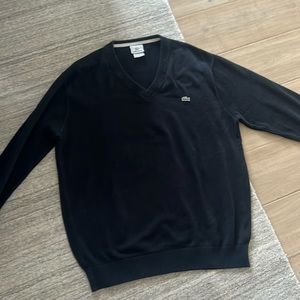 Lacoste mens sweater sz 6/Large black